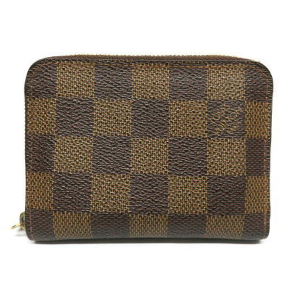 Louis Vuitton Zippy Coin Damier Ebene Leather Brown Wallet - Picture 1 of 6